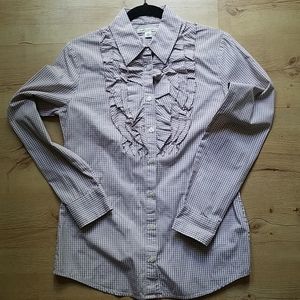 Banana Republic Ruffle Button Up Blouse Sz M